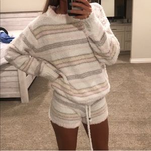 Fuzzy knit bottoms. Brand new